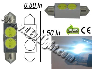 Festoon 2 Watt LED Light Bulb 1 and 1/2 Inches or 39 mm