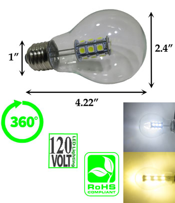 A60 LED Bulb 4 Watt 120 VAC product 86751